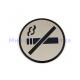 Табличка Apecs SP-03-INOX (не курить)